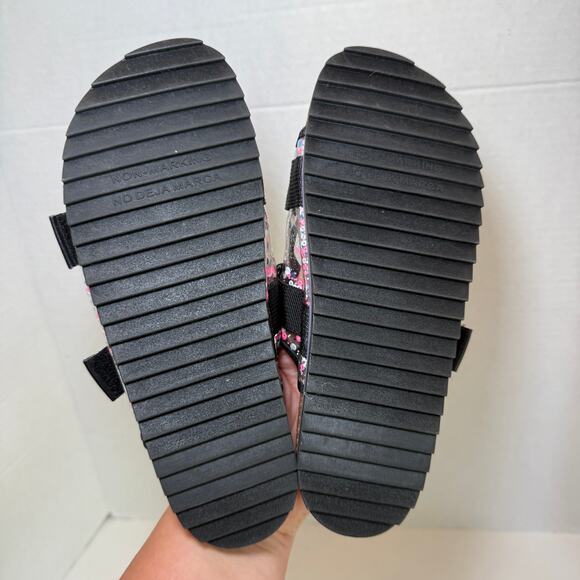 Justice Girls Adjustable Double Strap Cork Footbed Sandals Black Size 4 - Picture 6 of 6